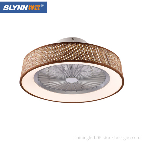 SLYNN Bedroom DC Motor Noiseless Ceiling Fan with Light and Remote Control
